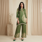 Green Tie-Dye Print Coord Set