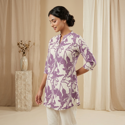Bloomline Printed Purple Tunic