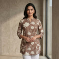 Floral Printed Brown Tunic