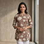 Floral Printed Brown Tunic
