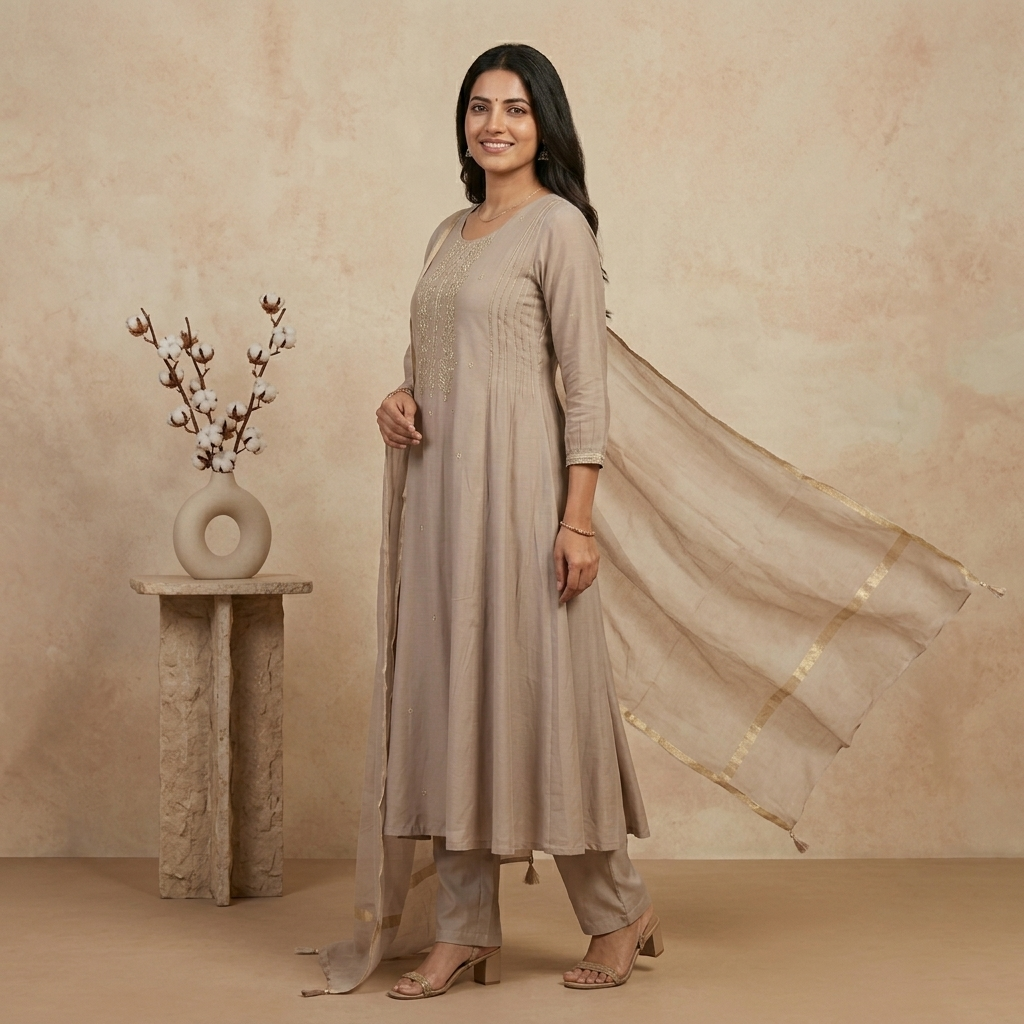 Dusty Mauve 3 Pcs Suit Set