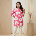 Blooming Pink Flower Tunic