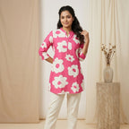 Blooming Pink Flower Tunic