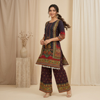 Bandhani Floral Print Kurta Set