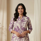 Bloomline Printed Purple Tunic