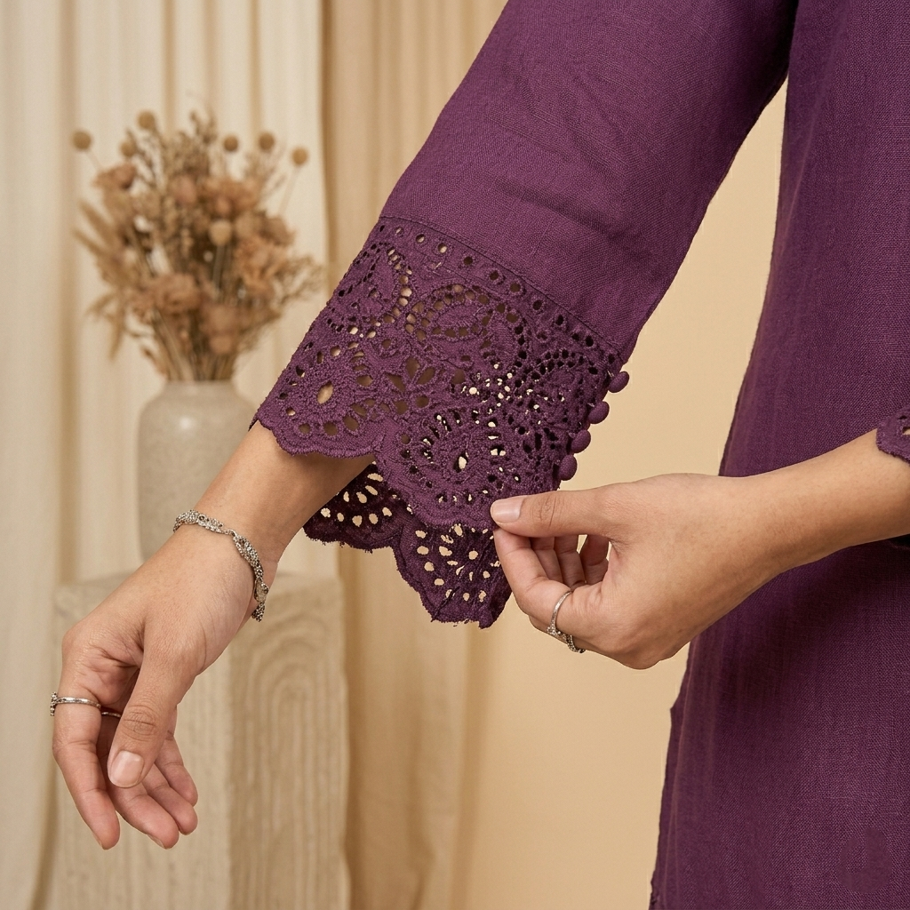 Plum Lace Co-Ord Set