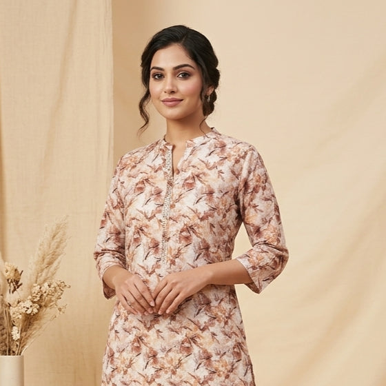 Autumn Bloom Rust Tunic