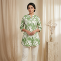 Bloomline Printed Green Tunic