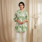 Bloomline Printed Green Tunic