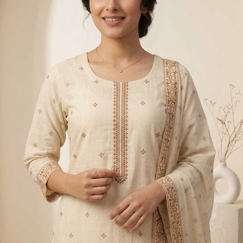 Ivory Charm 3 Pcs Suit Set