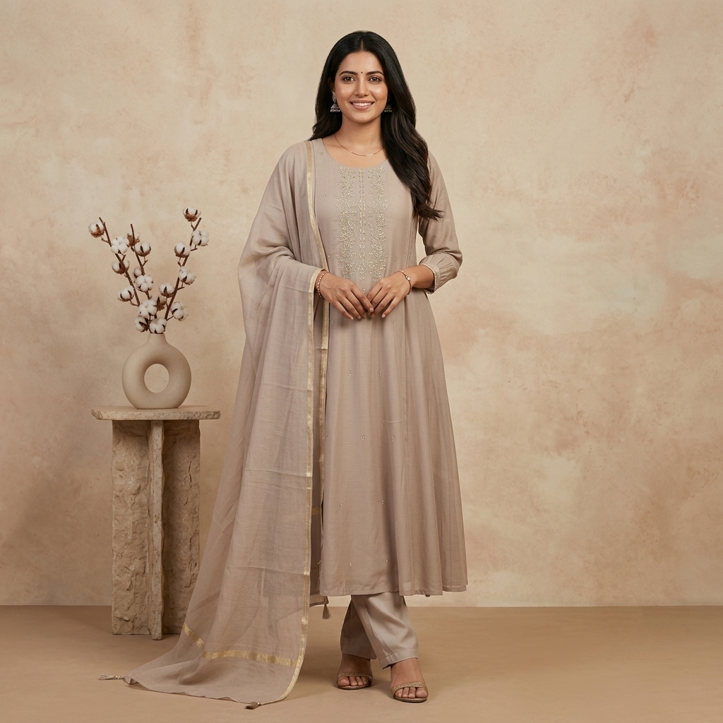Dusty Mauve 3 Pcs Suit Set