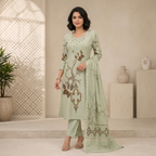 Pastel Green 3 Pcs Suit Set