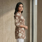 Floral Printed Brown Tunic