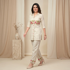 Floral Vine Embroidered Co-ord Set