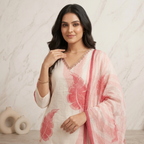 Floral Blush Pink 3 Pcs Suit Set