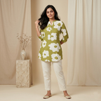 Blooming Green Flower Tunic