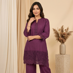 Plum Lace Co-Ord Set