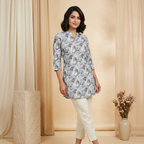 Autumn Bloom Blue Tunic