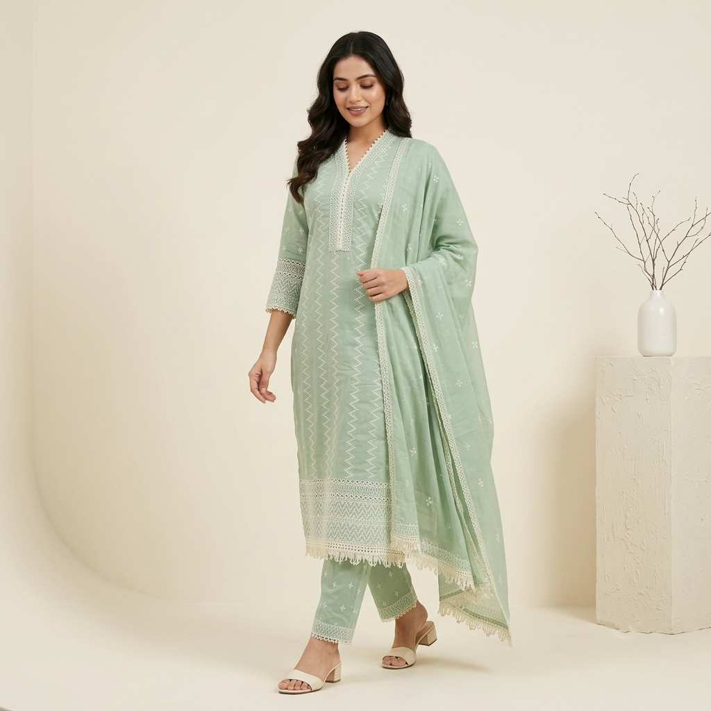 Mint Meadow 3 Pcs Suit Set