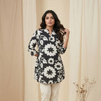 Floral Print Black Tunic