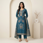 Sapphire Garden 3 Pcs Suit Set