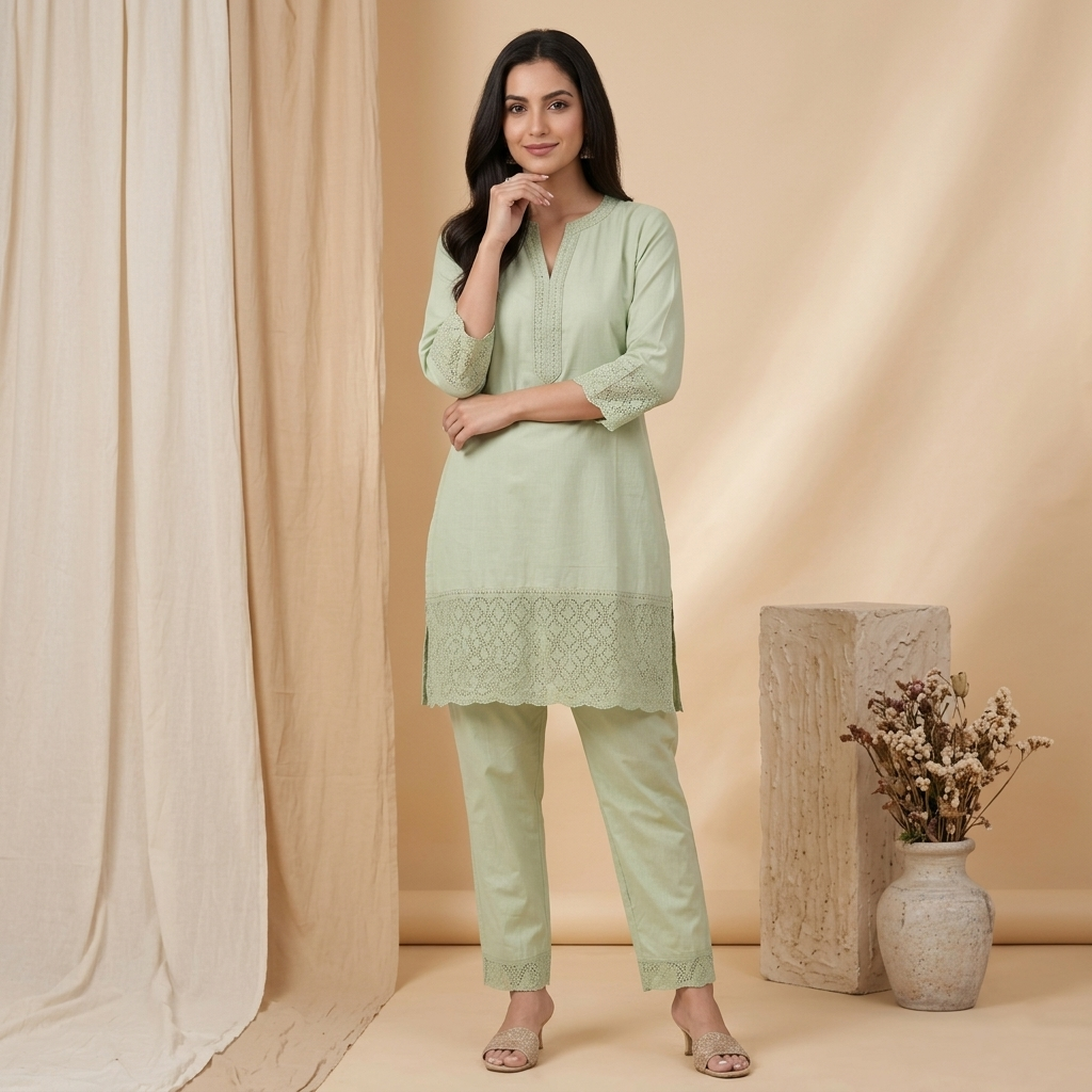 Mint Lace Co-Ord Set