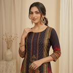 Bandhani Floral Print Kurta Set