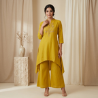 Mustard Embroidered Co-ord Set