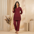 Maroon Lace Co-Ord Set