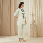 Classic Black & White Kurti Set