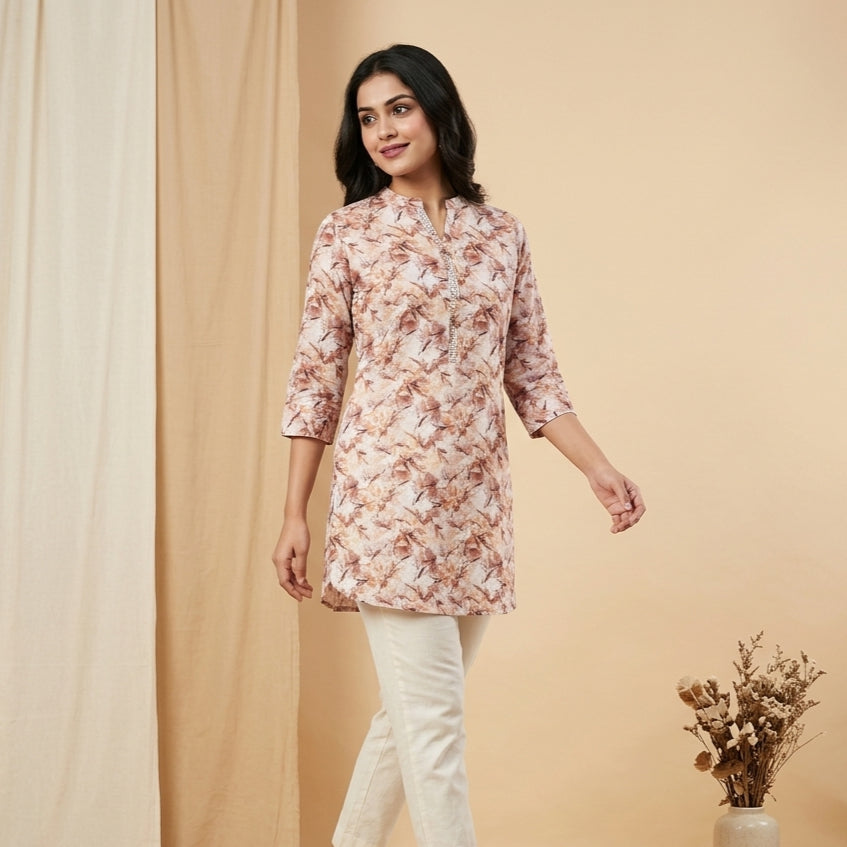 Autumn Bloom Rust Tunic