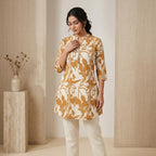 Bloomline Printed Rust Orange Tunic