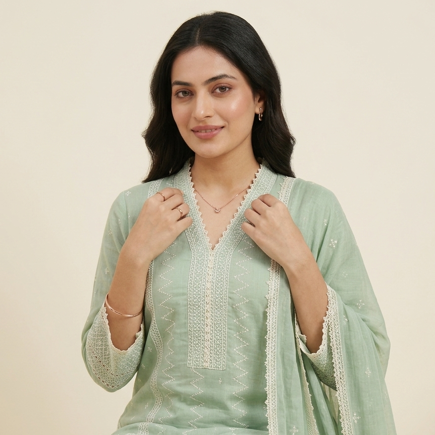 Mint Meadow 3 Pcs Suit Set