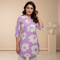 Blooming Purple Flower Tunic