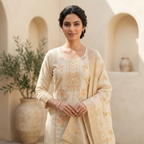 Gulbahaar Ivory 3 Pcs Suit Set