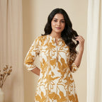 Bloomline Printed Rust Orange Tunic