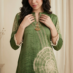 Green Tie-Dye Print Coord Set